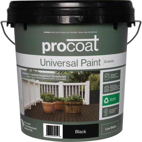 Procoat Universal Exterior Paint 10L Black