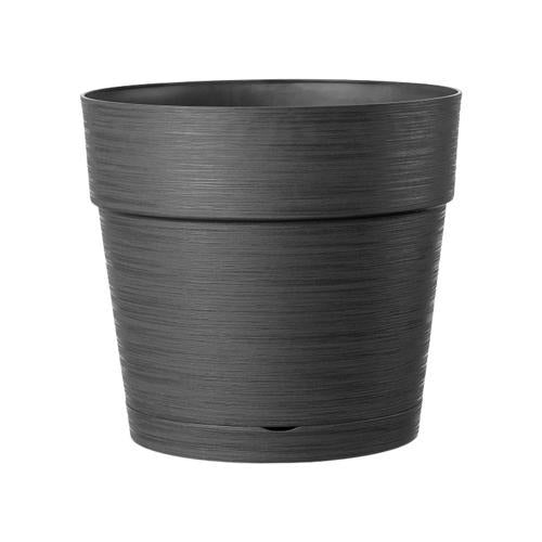 Deroma Save Plastic Vase & Saucer Pot 20cm Anthracite