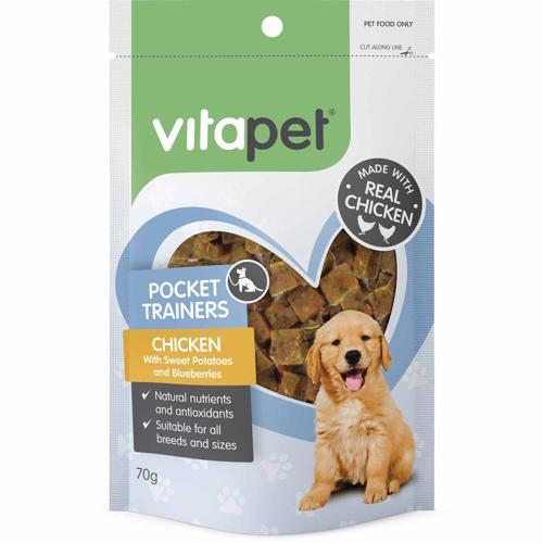Pocket Rewards Chicken & Vege Dog Treat 70g - Vitapet