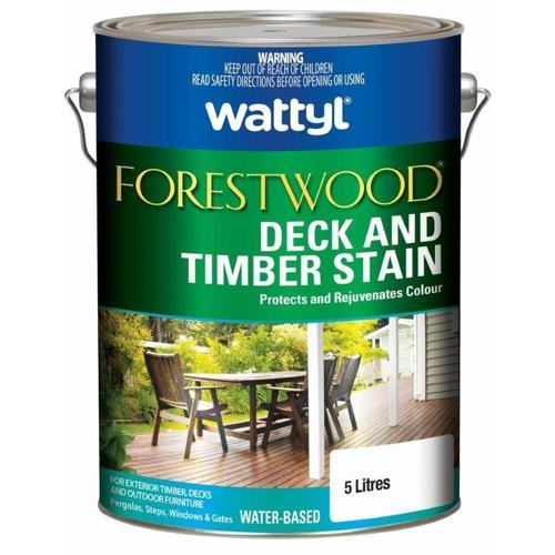 Wattyl Forestwood Water Based Deck And Timber Stain 5L Blackbean