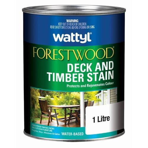 Wattyl Forestwood Water Based Deck And Timber Stain 1L Mission Brown