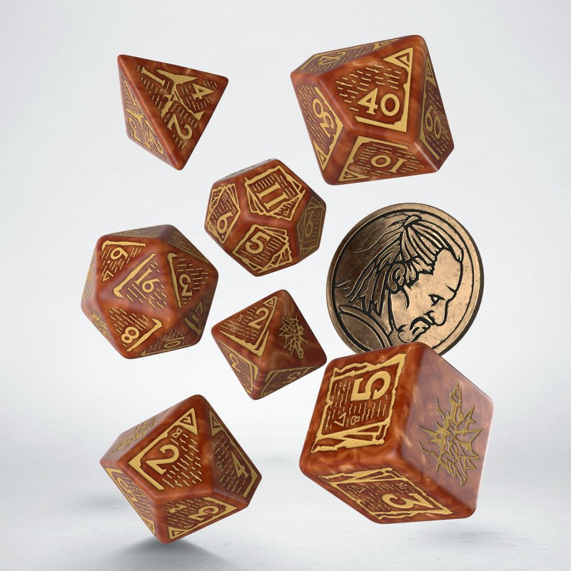 Q Workshop - The Witcher Dice Set Vesemir - The Wise Witcher Dice Set 7 With