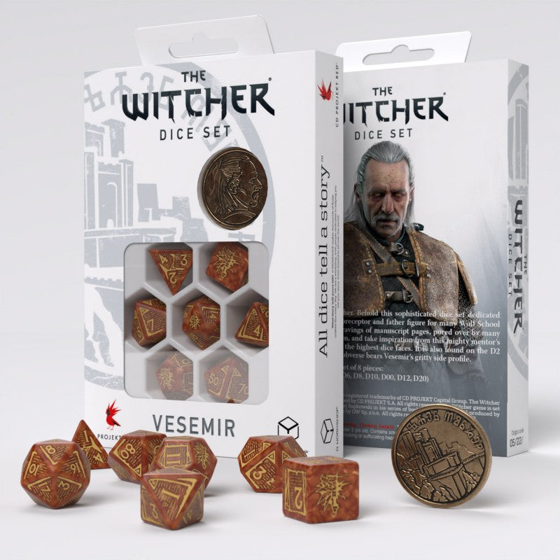 Q Workshop - The Witcher Dice Set Vesemir - The Wise Witcher Dice Set 7 With