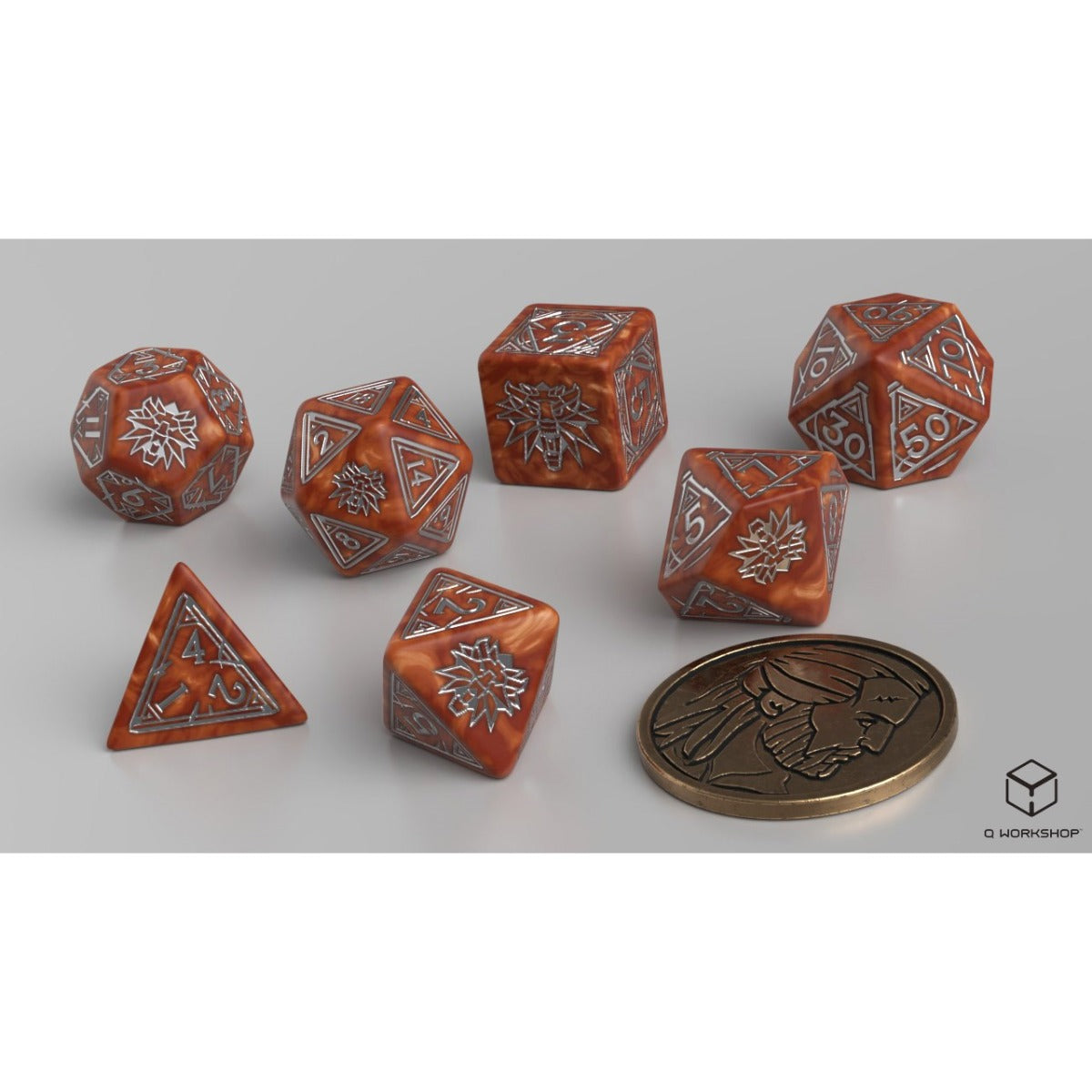 Q Workshop - The Witcher Dice Set Geralt - The Monster Slayer Dice Set 7 With