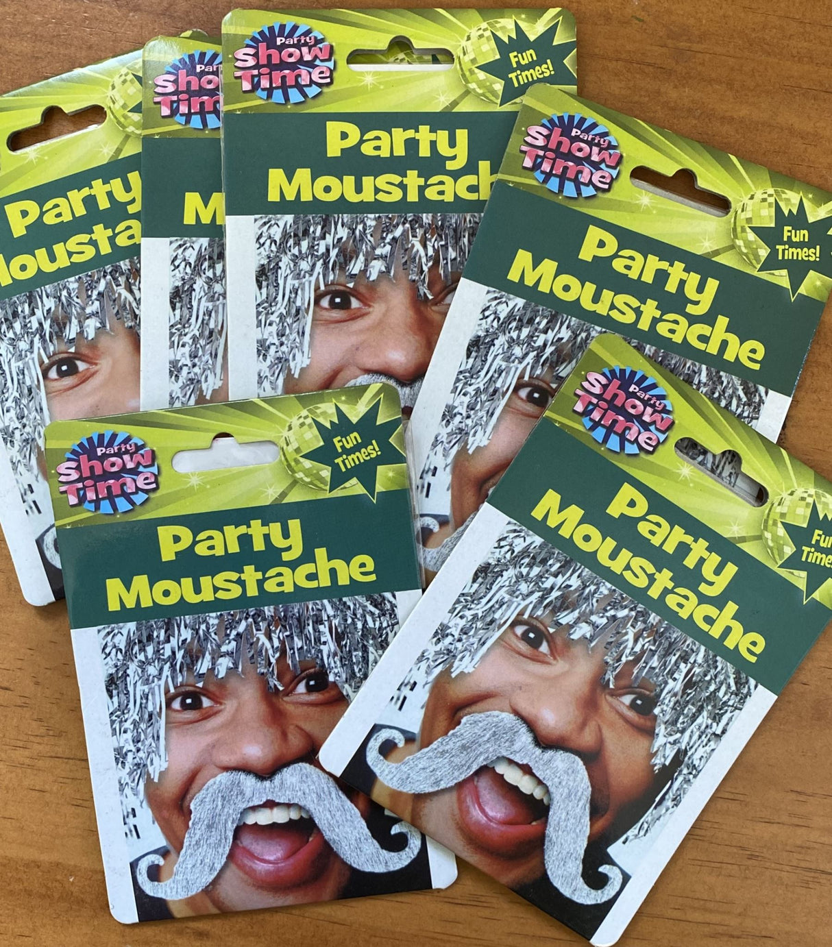 Party Moustache (Set of 6 Assorted Colours) - CLEARANCE PRICE
