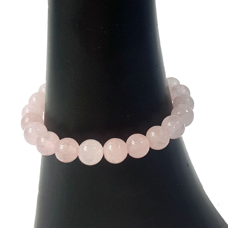 Rose Quartz 8mm Bead Bracelet (Set of 3)