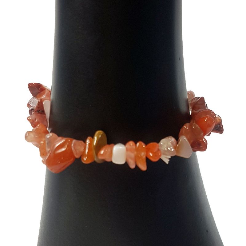 Carnelian 5mm Chip Bracelet (Set of 3)