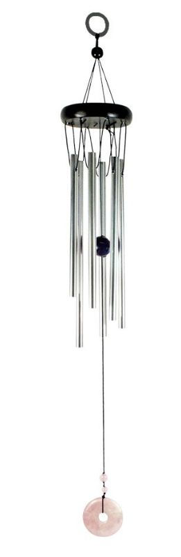 Wind Chime - Gemstone Rose Quartz Donut