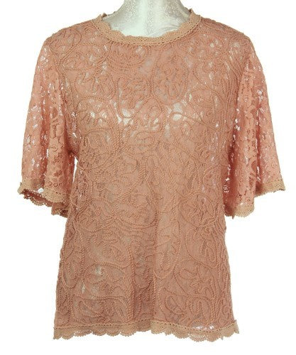 Rhonda Lace With Cord Top PINK