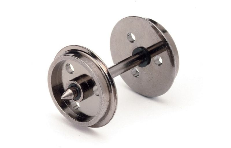High-quality 12.5mm disc wheels with holes for 1/76 scale model trains, enhancing performance and customization.