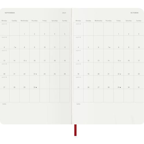 Moleskine Diary 12 Month Weekly + Notes SC Large Scarlet Red 2027