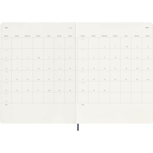Moleskine Diary 12 Month Weekly + Notes SC XL Sapphire Blue 2027