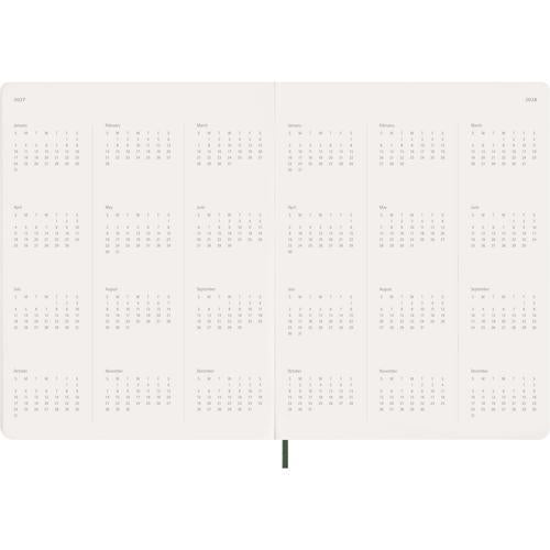 Moleskine Essential Planner 15 Month SC Weekly Vertical XXL Myrtle Green 2027