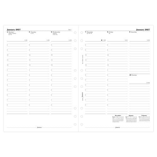 Filofax Refill Classic Week To View With Appointments Vertical Deskfax 2027
