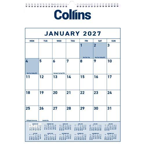 Collins Calendar One Month To View Wiro 2027