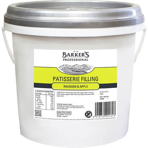 Barker's Rhubarb & Apple Patisserie Filling 4.5kg