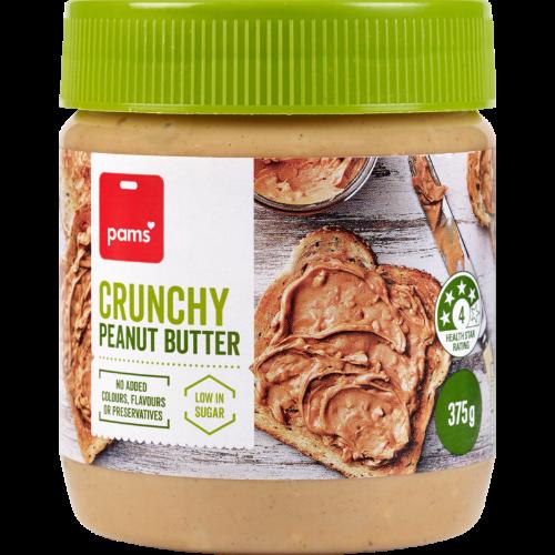Pams Crunchy Peanut Butter 375g