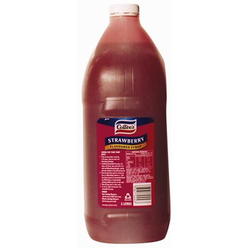 Cottee's Strawberry Syrup Topping 3l