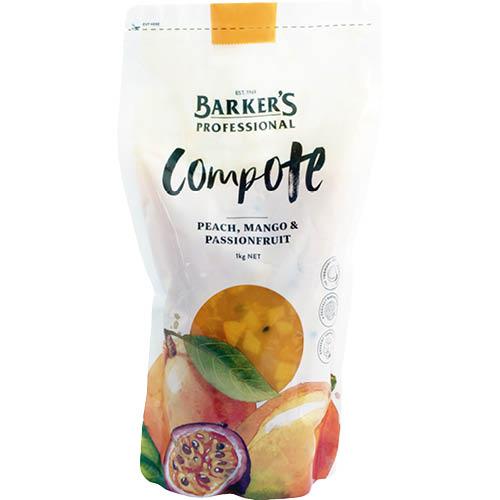 Barker's Peach Mango Passionfruit Compote 1kg