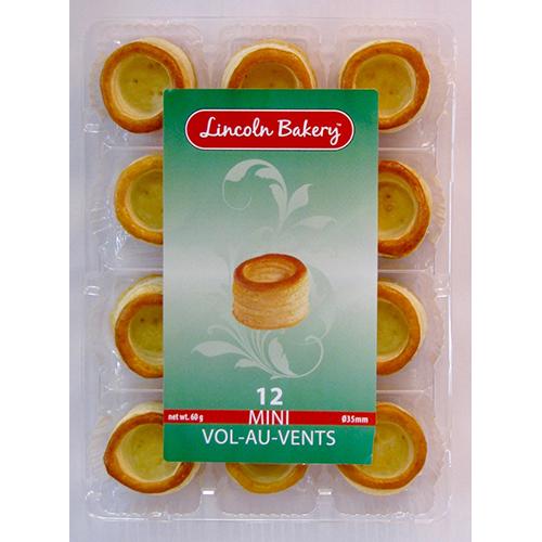 Lincoln Bakery Mini Vol Au Vents 12ea