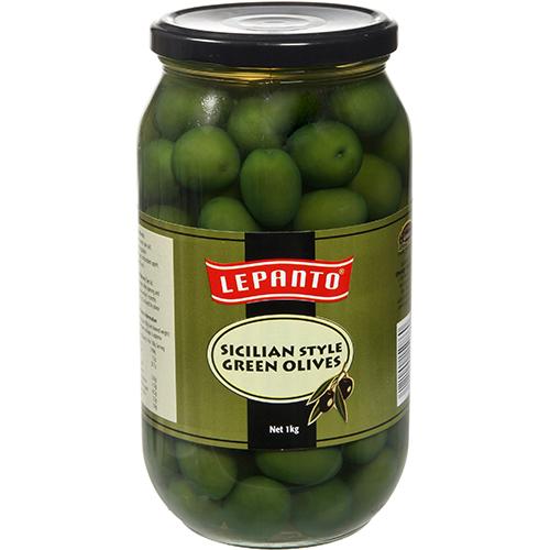 Lepanto Sicilian Style Green Olives 1kg