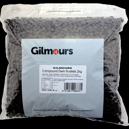 Gilmours Dark Chocolate Compound Budlets 2kg