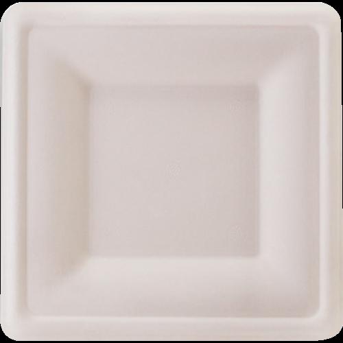 Huhtamaki Sugarcane Square Compostable Plate 6 inch 50pk