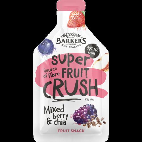Barker's Mixed Berry & Chia Super Fruit Crush 12 x 90g