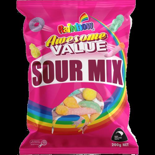 Rainbow Awesome Value Sour Mix Confectionery 200g