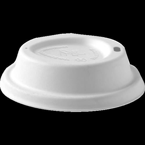 Biopak Disposable Fibre Pulp Cup Lid 90mm 50pk