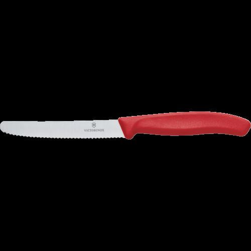 Victorinox Vnox 6.7831 Tomato/Sausage Knife Red Wavy 11cm Kitchen Knife 28g