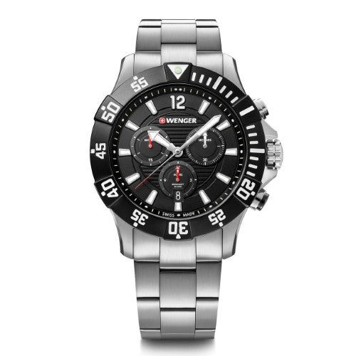 Watch - WENGER Seaforce Chrono 43mm Black Dial SS Bracelet
