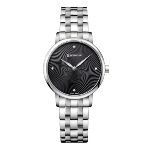 Watch - WENGER Urban Donnissima 35mm Black Dial SS Bracelet