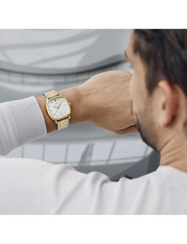 Watch - WENGER Vintage Classic 37mm White Dial 2 Tone