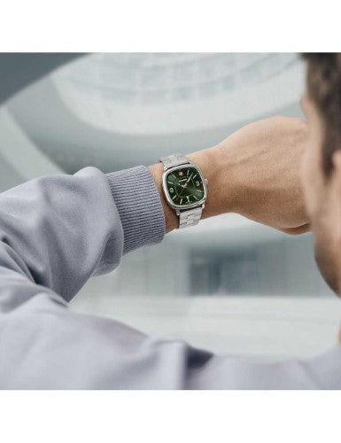 Watch - WENGER Vintage Sport 37mm Green Dial SS Bracelet