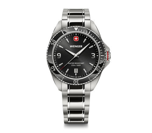 Watch - WENGER Executive 40mm SS Case Black Dial SS Bracelet