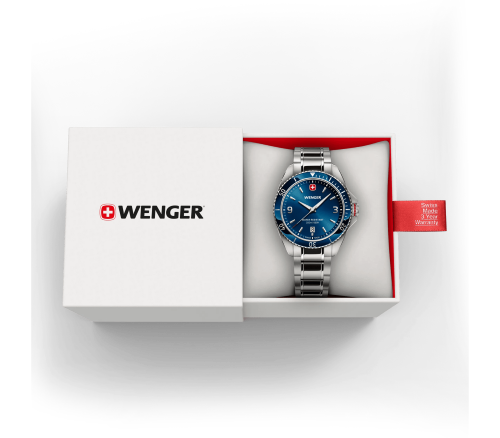 Watch - WENGER Executive 40mm Blue Dial SS Bracelet