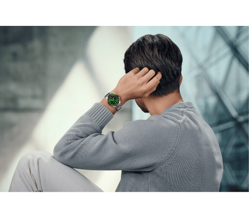 Watch - WENGER Executive 40mm Green Dial 2 Tone Bracelet