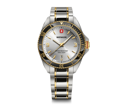 Watch - WENGER Executive 40mm Silver Dial 2 Tone Bracelet