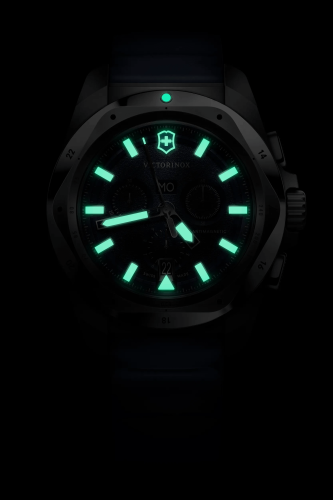Watch - VICTORINOX I.N.O.X Chr 43mm Blue Rubber Strap Blue Dial
