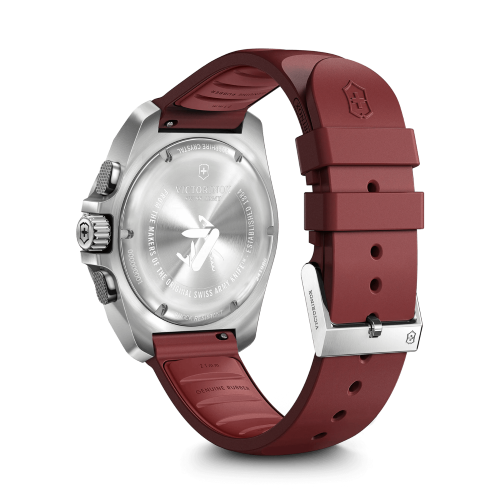 Watch - VICTORINOX I.N.O.X Chr 43mm Red Rubber Strap Red Dial