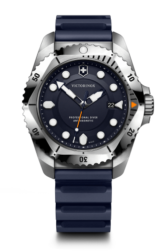 Watch - VICTORINOX Dive Pro 43mm Blue Rubber Strap (Blue)