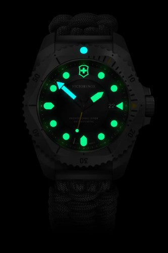 Watch - VICTORINOX Dive Pro 43mm Black Paracord Strap Black Dial