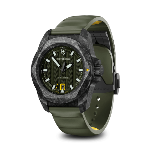 Watch - VICTORINOX I.N.O.X. Auto 41mm Green Rubber Strap Green Dial