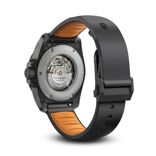 Watch - VICTORINOX I.N.O.X. Auto + SAK 41mm Black Rubber Strap Black Dial
