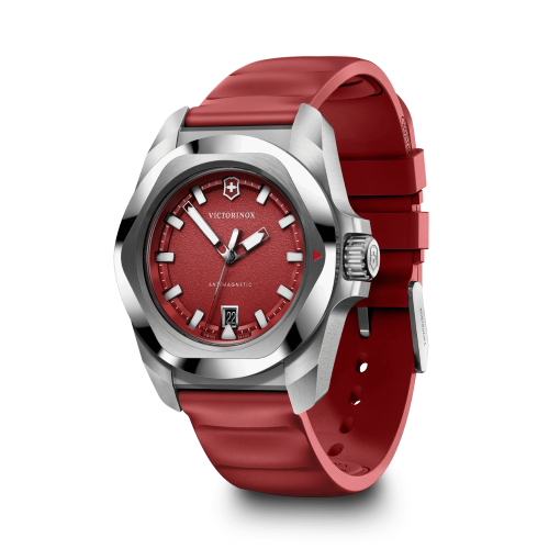 Watch - VICTORINOX I.N.O.X. 41mm Red Rubber Strap Red Dial