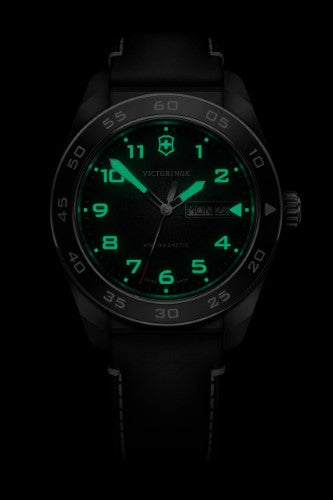 Watch - VICTORINOX Swiss Army 42mm Black Leather Strap Black Dial