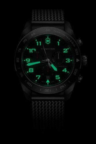 Watch - VICTORINOX Swiss Army Chrono 42mm SS Bracelet Black Dial