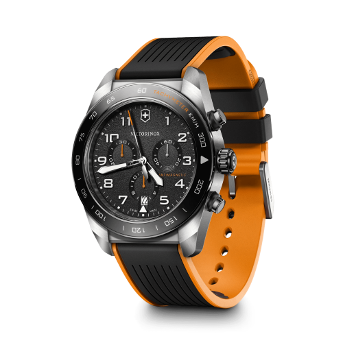 Watch - VICTORINOX Swiss Army Chrono 42mm Black Rubber Strap Black Dial