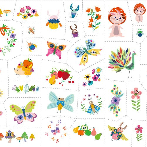 Face Stickers and Tattoos Kit - Avenir Fantasy Garden World